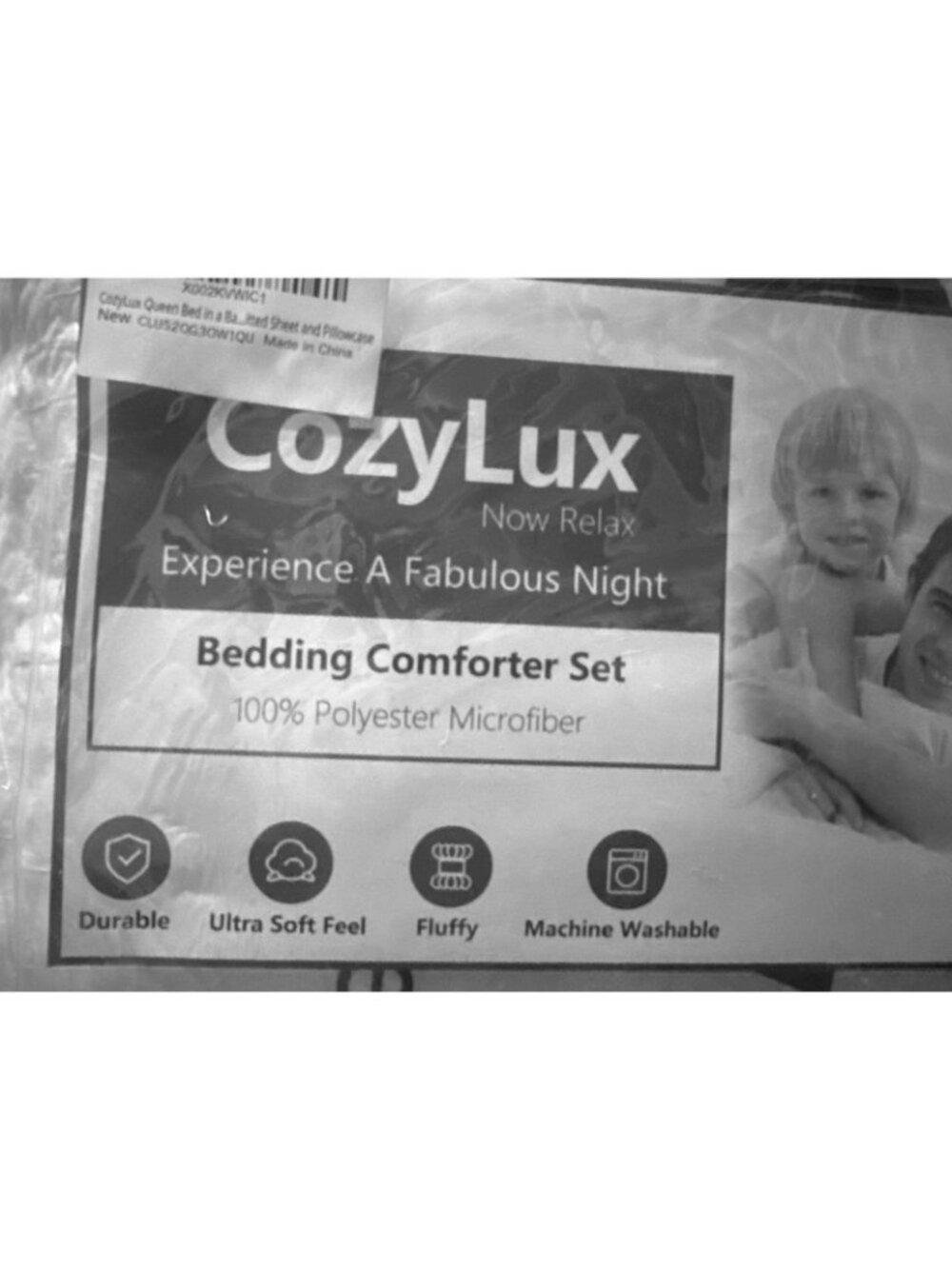 CozyLux Queen Bedding Comforter Set With Fitted Sheet & Pillowcase 100% Polyeste - Picture 4 of 6